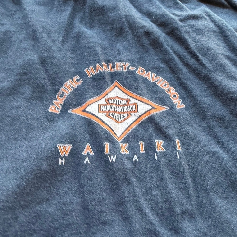 Vintage Harley-Davidson Men Pacific‎ Waikiki T-Shirt XL Black 90's Fathers Day - Picture 8 of 9